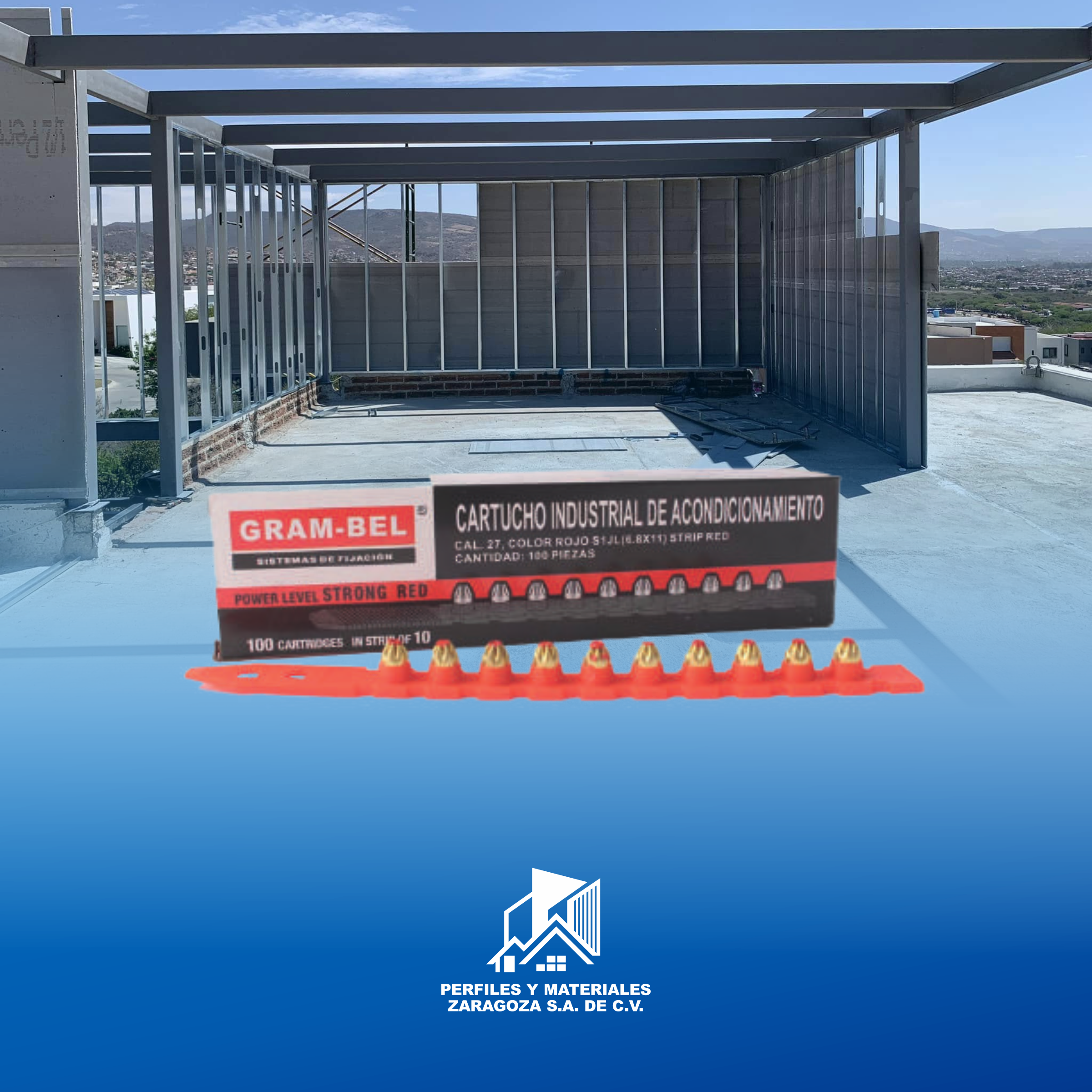 CARTUCHO DE FIJACION INDUSTRIAL CAL 27 DE CARRILLERA