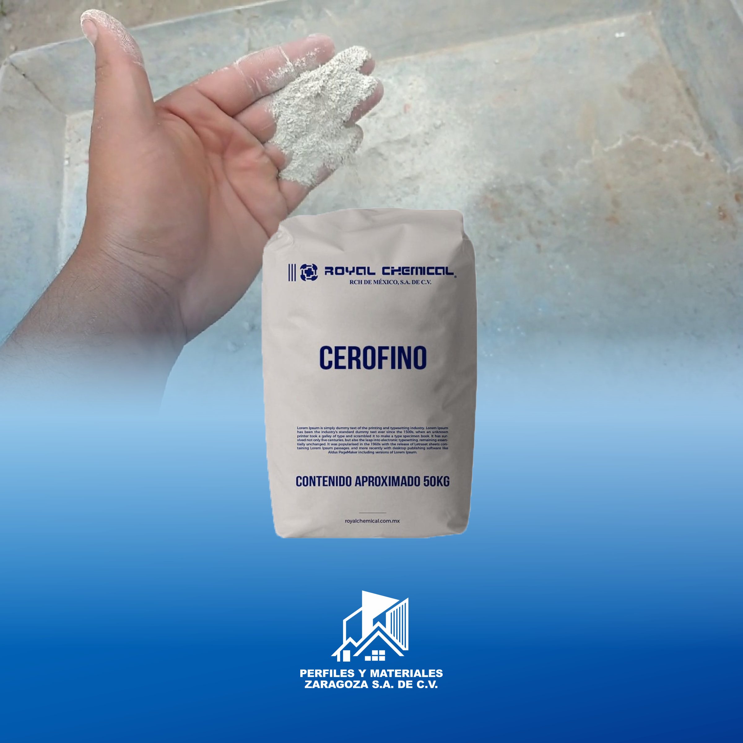 BULTO DE CEROFINO 50 KG ROYAL CHEMICAL